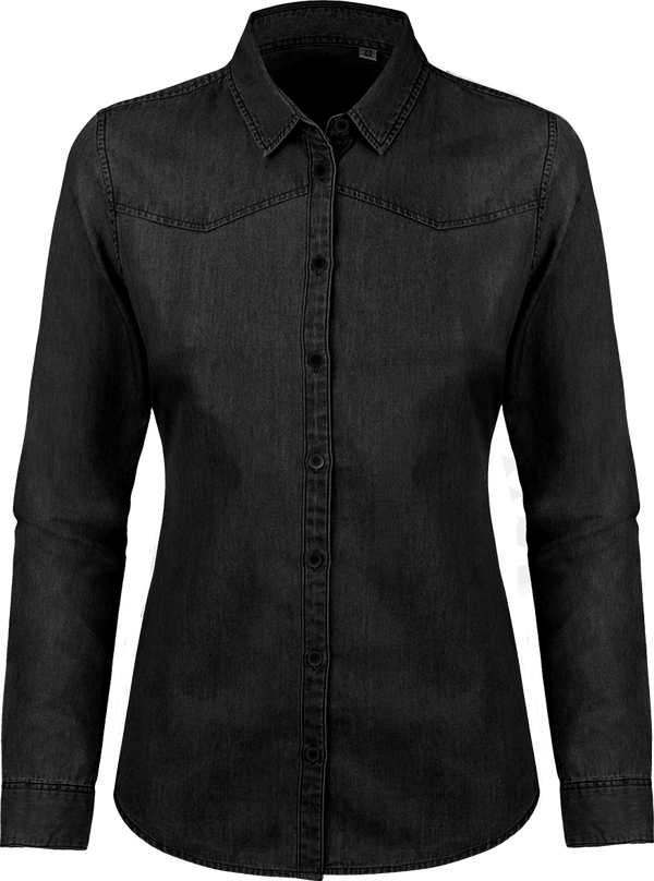Chemise femme stella inspires denim face Black Denim