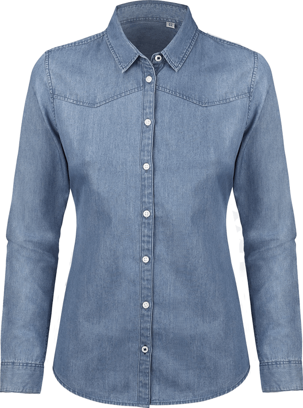Chemise femme stella inspires denim face Light Indigo Denim