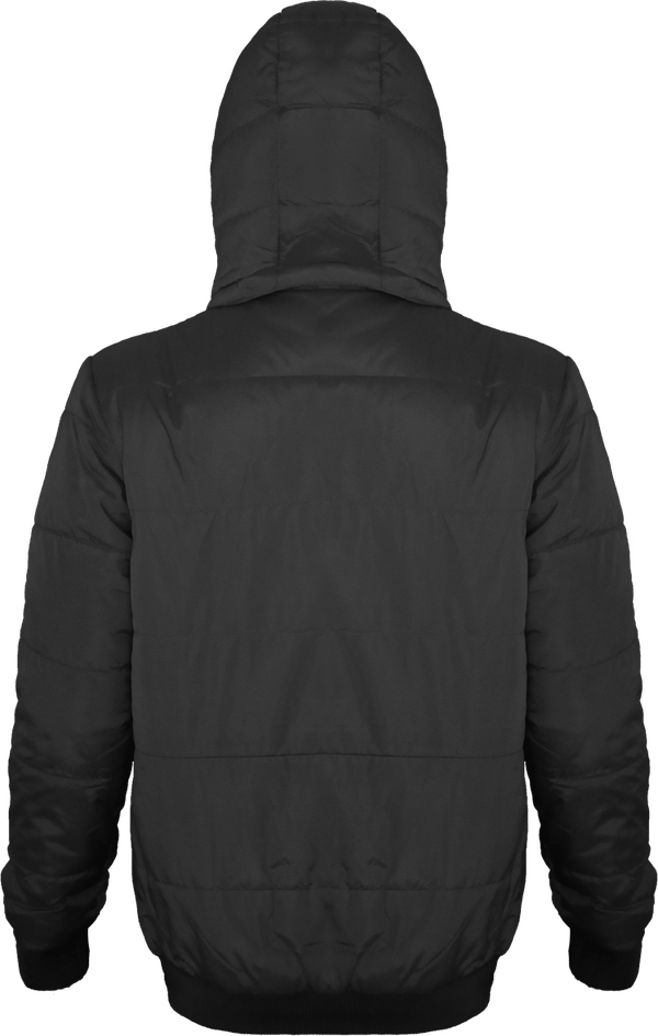 Doudoune bombers homme superhood dos Dark Grey / Neon Orange Lining