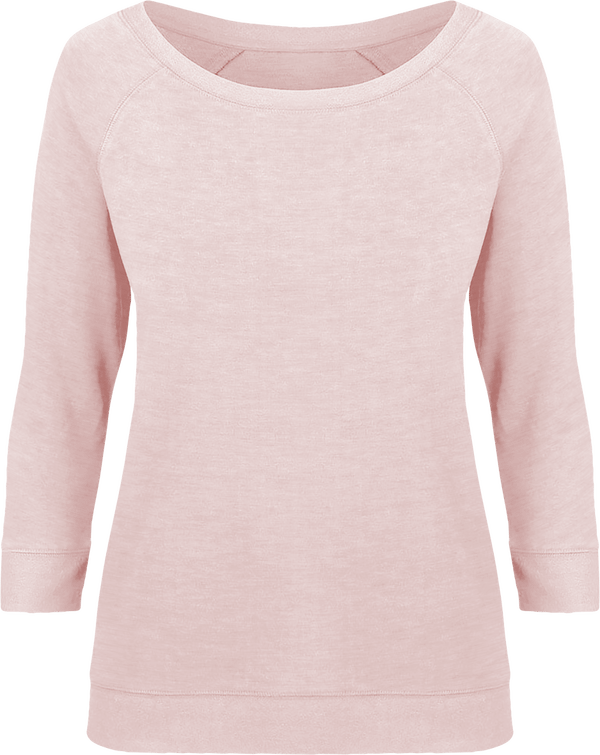 Sweat manche 3 4 femme stella amazes tencel face Cream Heather Pink