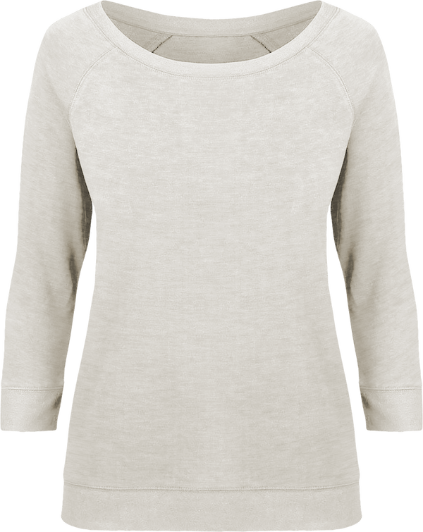 Sweat manche 3 4 femme stella amazes tencel face Cream Heather Grey