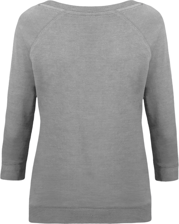 Sweat manche 3 4 femme stella amazes tencel dos Heather Grey