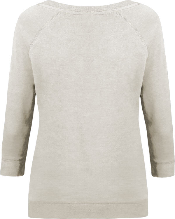 Sweat manche 3 4 femme stella amazes tencel dos Cream Heather Grey