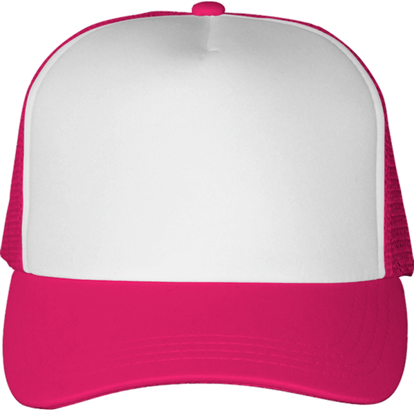 5-Panel-Trucker-Kappe White / Fuchsia