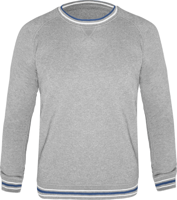 Sweat Homme Stanley Strolls Tipped Personnalisé  French Navy / White / Heather Grey