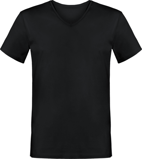 Tee shirt col v homme stanley relaxes face Black