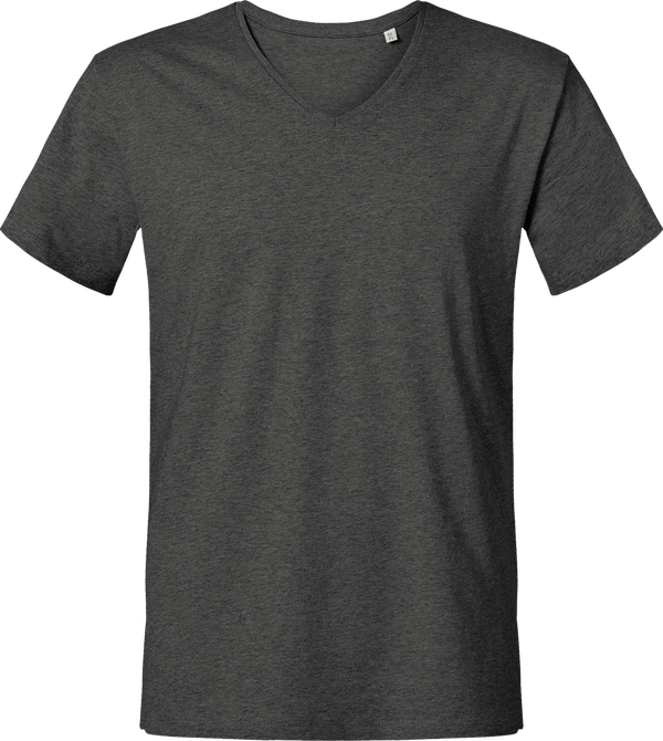 Tee shirt col v homme stanley relaxes face Dark Heather Grey