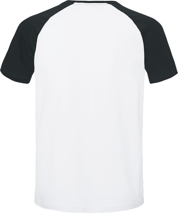 Tee shirt unisexe baseball short sleeve dos White / Black
