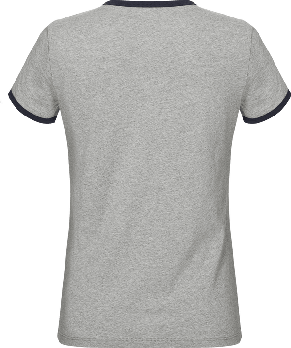 Tee shirt femme stella returns dos Heather Grey / French Navy