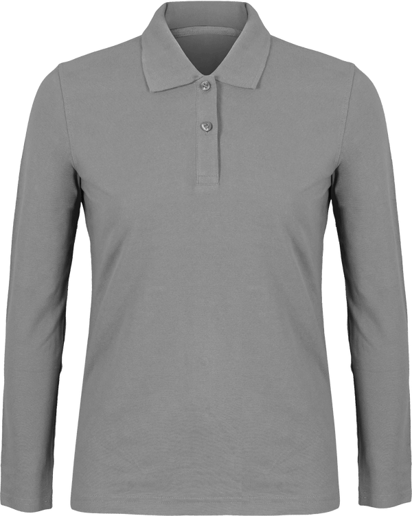 Polo shirt Women long sleeve 220g | Tunetoo Oxford Grey