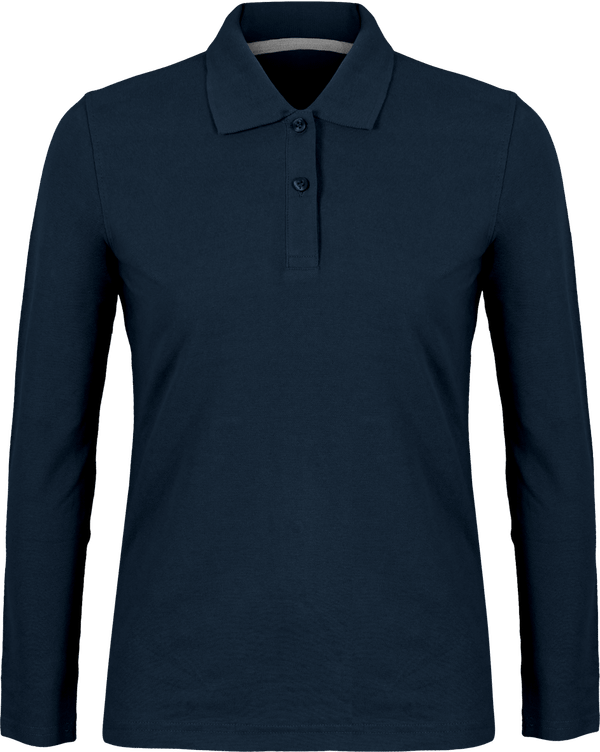 Polo shirt Women long sleeve 220g | Tunetoo Navy