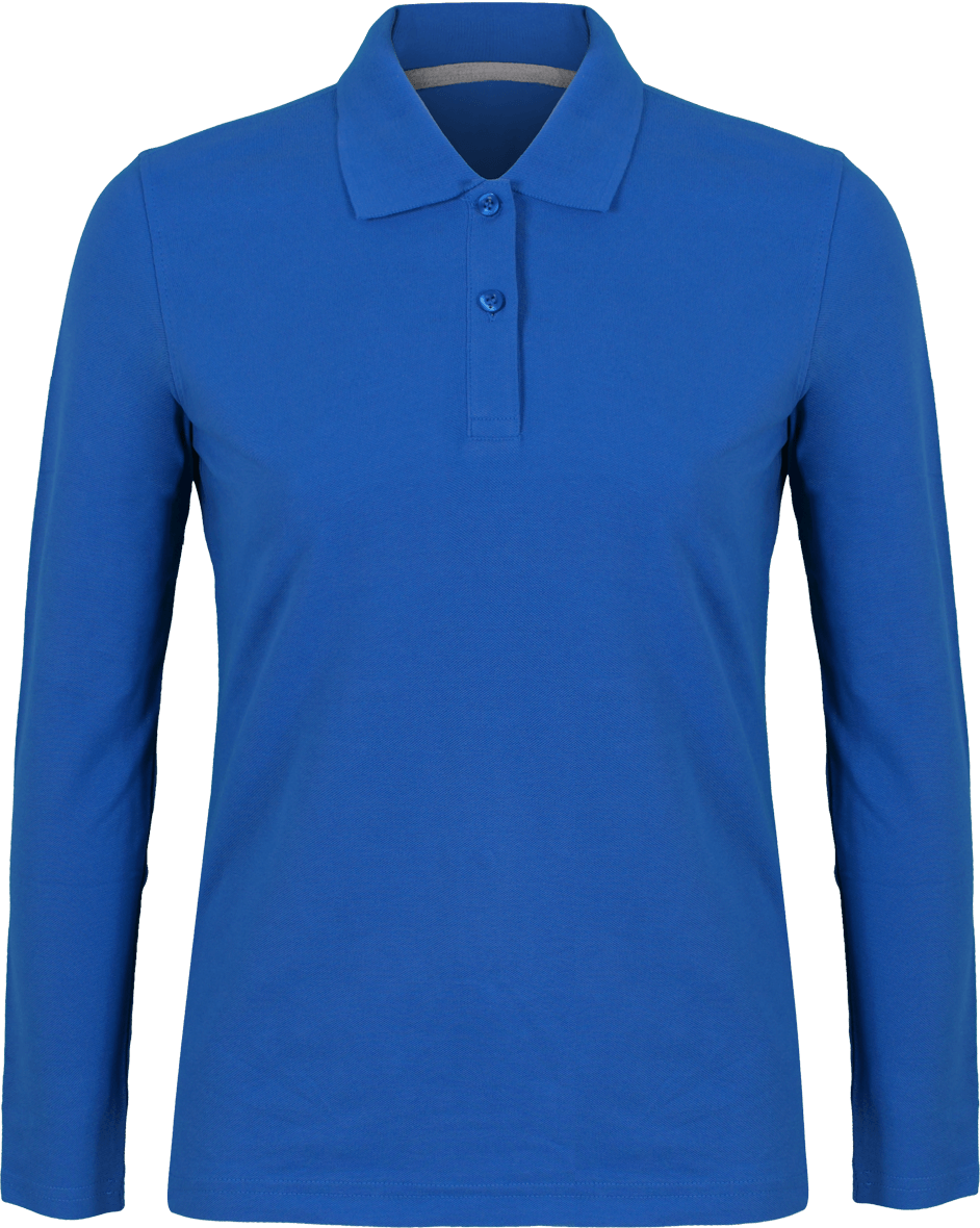 Damen-Polo mit langen Ärmeln 220g | Tunetoo Light Royal Blue