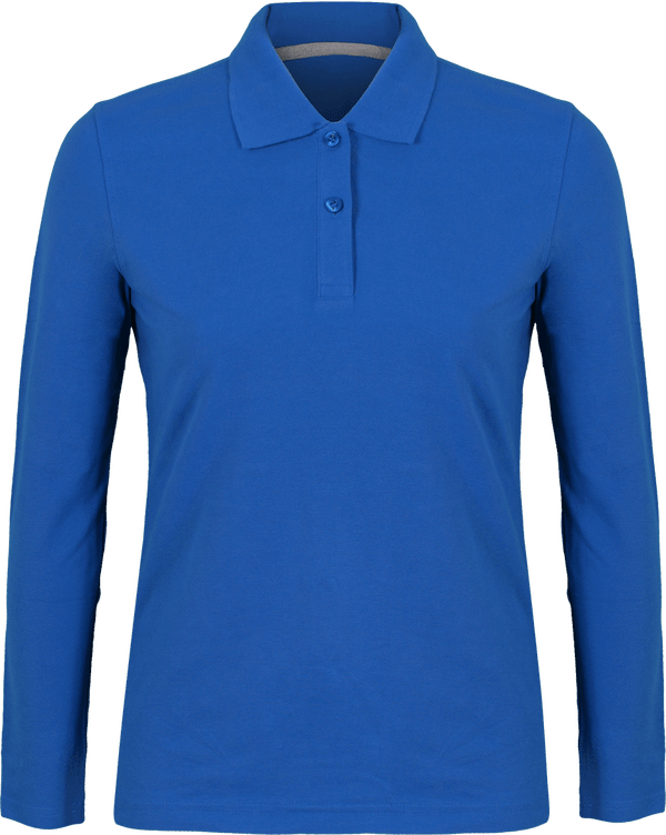 Polo shirt Women long sleeve 220g | Tunetoo Light Royal Blue