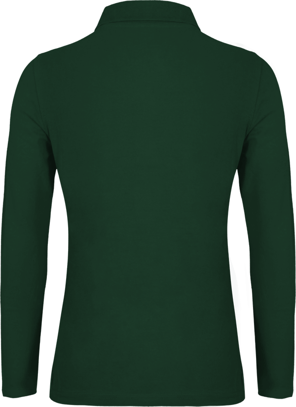 Polo femme manches longues kariban dos Forest Green