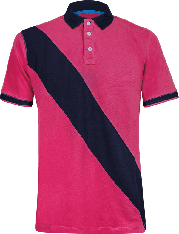 Polo Personnalisé Homme Avec Bande Diagonale De Couleur