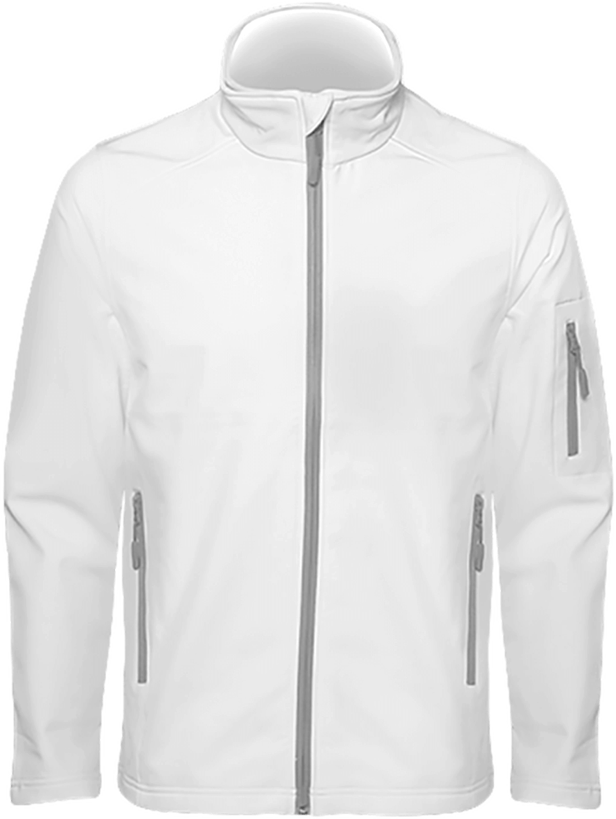 Customizable Men's Softshell Jacket With Tunetoo White