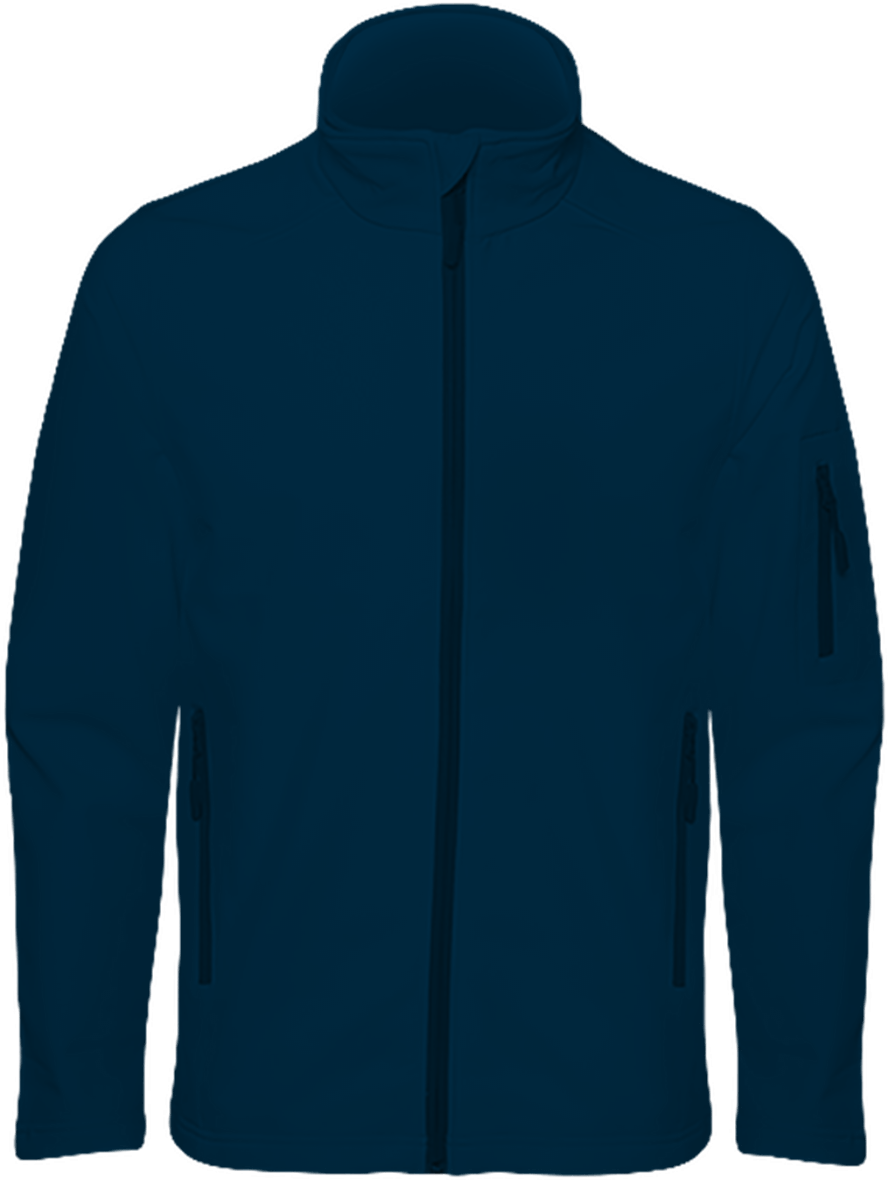 Customizable Men's Softshell Jacket With Tunetoo Navy
