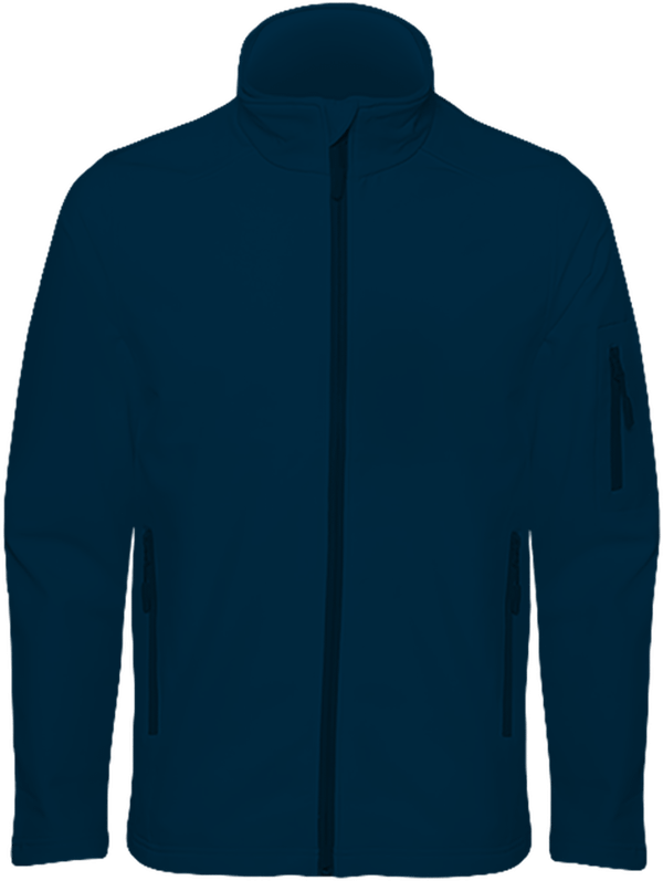 Customizable Men's Softshell Jacket With Tunetoo Navy