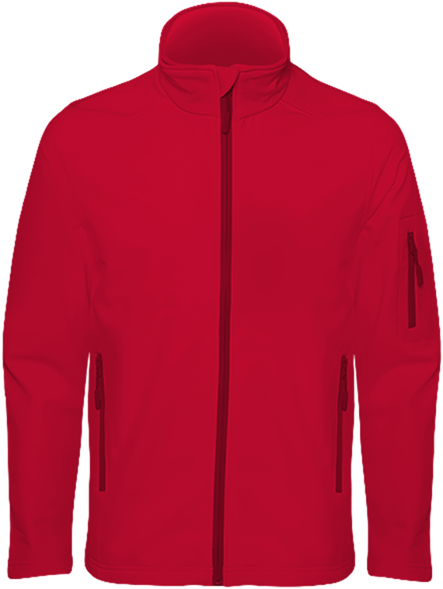 Customizable Men's Softshell Jacket With Tunetoo Red
