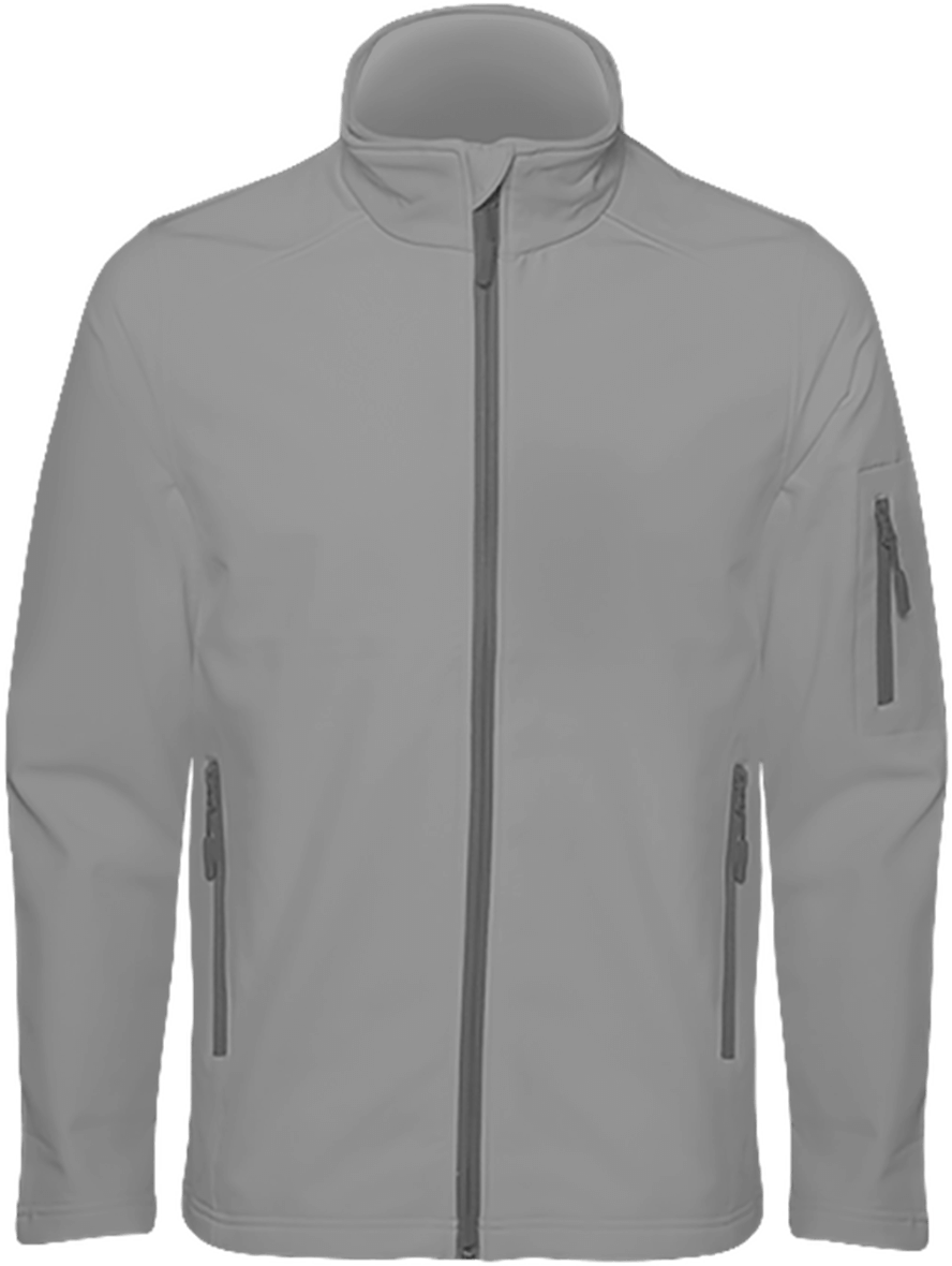 Customizable Men's Softshell Jacket With Tunetoo Marl Grey