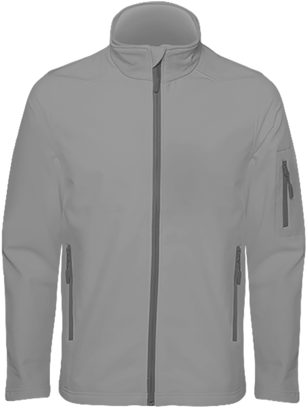 Customizable Men's Softshell Jacket With Tunetoo Marl Grey