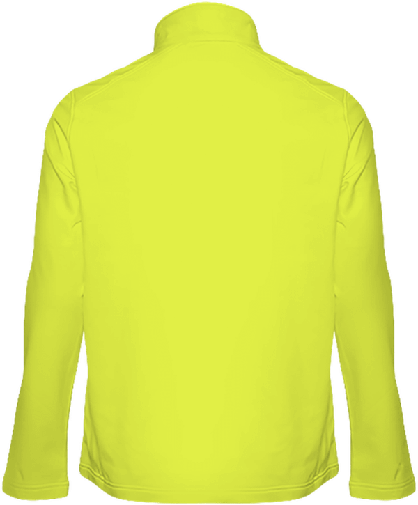 Veste softshell classique homme dos Fluorescent Yellow