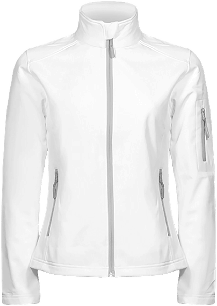 Customizable Women's Softshell Jacket With Tunetoo White