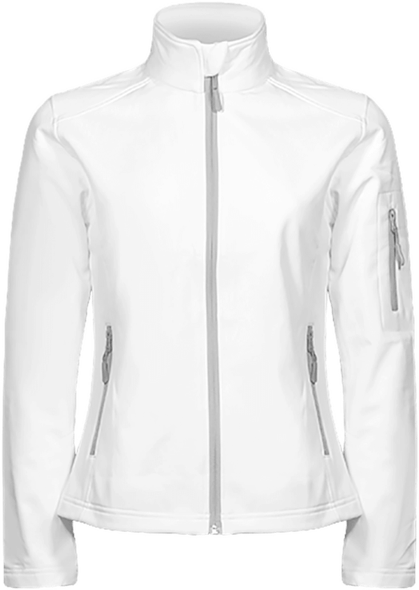 Customizable Women's Softshell Jacket With Tunetoo White