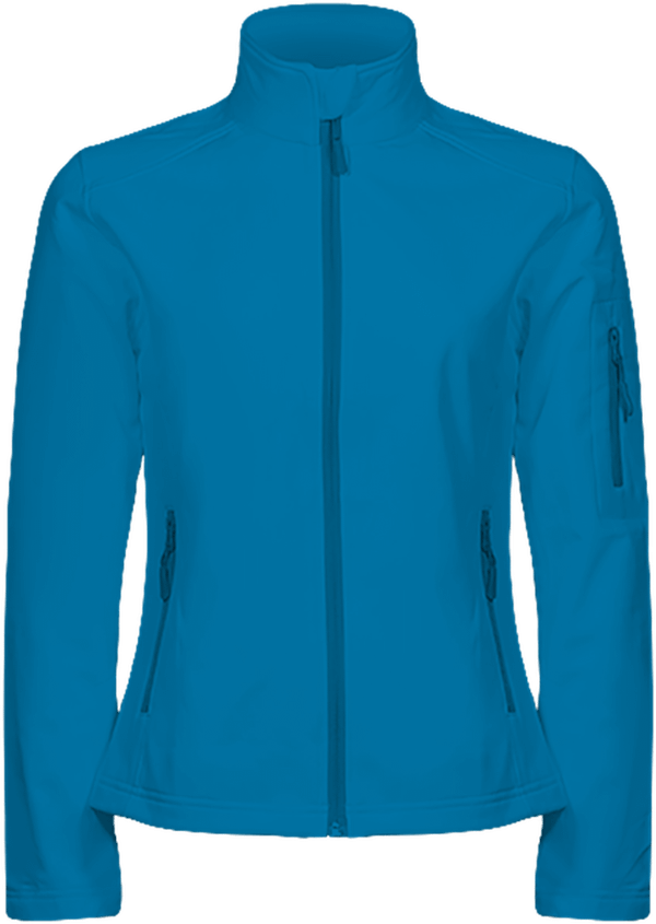 Customizable Women's Softshell Jacket With Tunetoo Aqua Blue