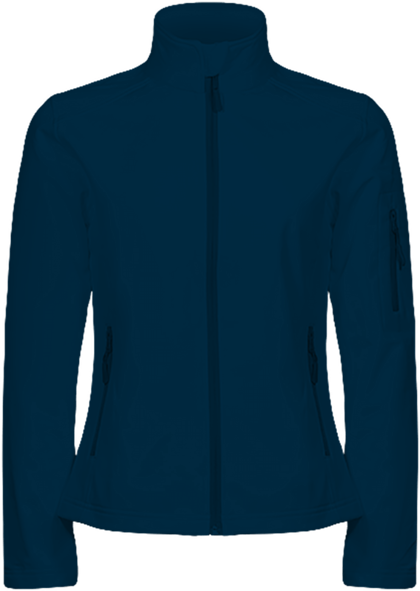Customizable Women's Softshell Jacket With Tunetoo Navy