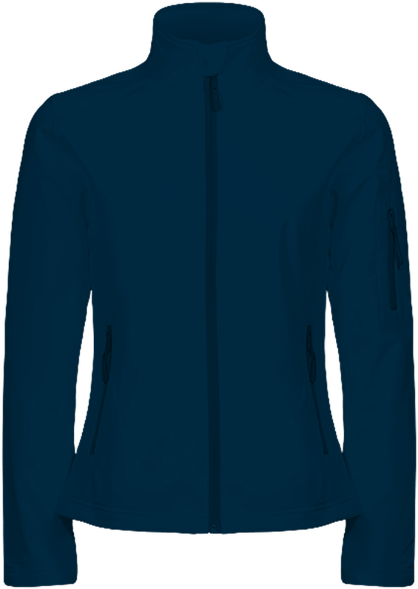 Customizable Women's Softshell Jacket With Tunetoo Navy