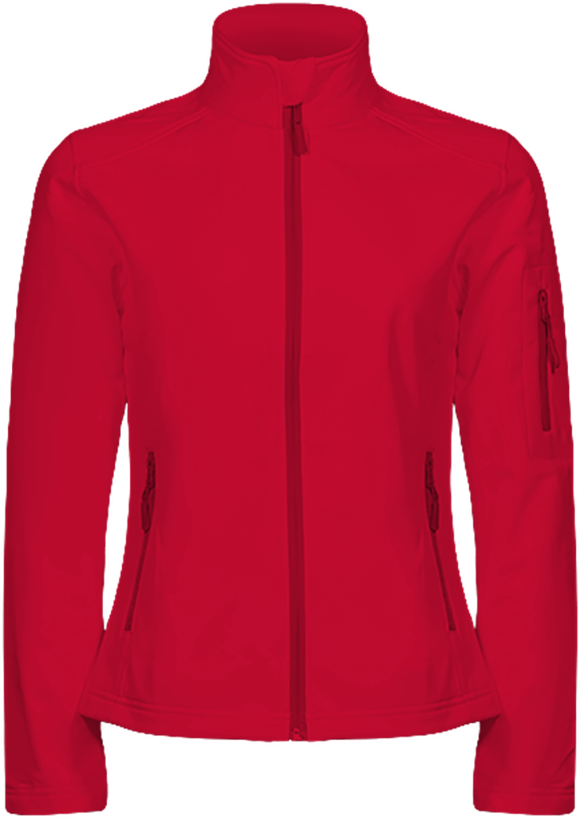 Customizable Women's Softshell Jacket With Tunetoo Red
