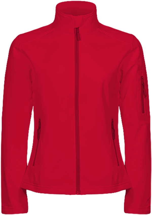 Customizable Women's Softshell Jacket With Tunetoo Red