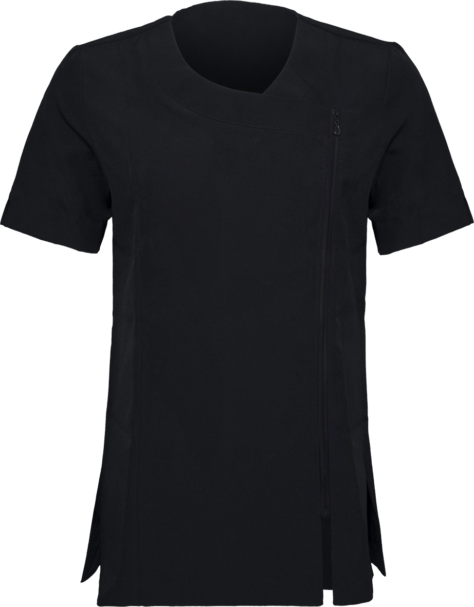 Personalised Beautician's Tunic Black / Black