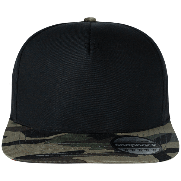 Camouflage Snapback Cap Black / Jungle Camo