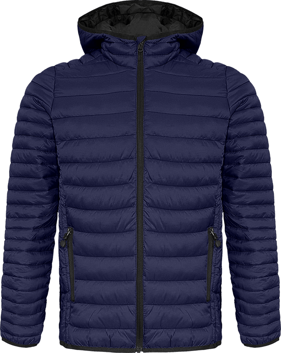 Personalised Lightweight Hooded Down Men Jacket Navy