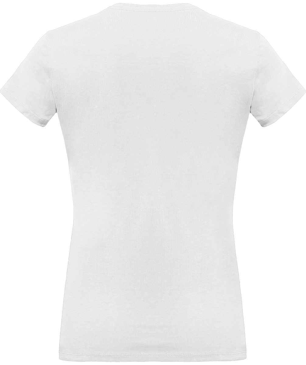Personalized V Neck Tee-Shirt 180Gr White