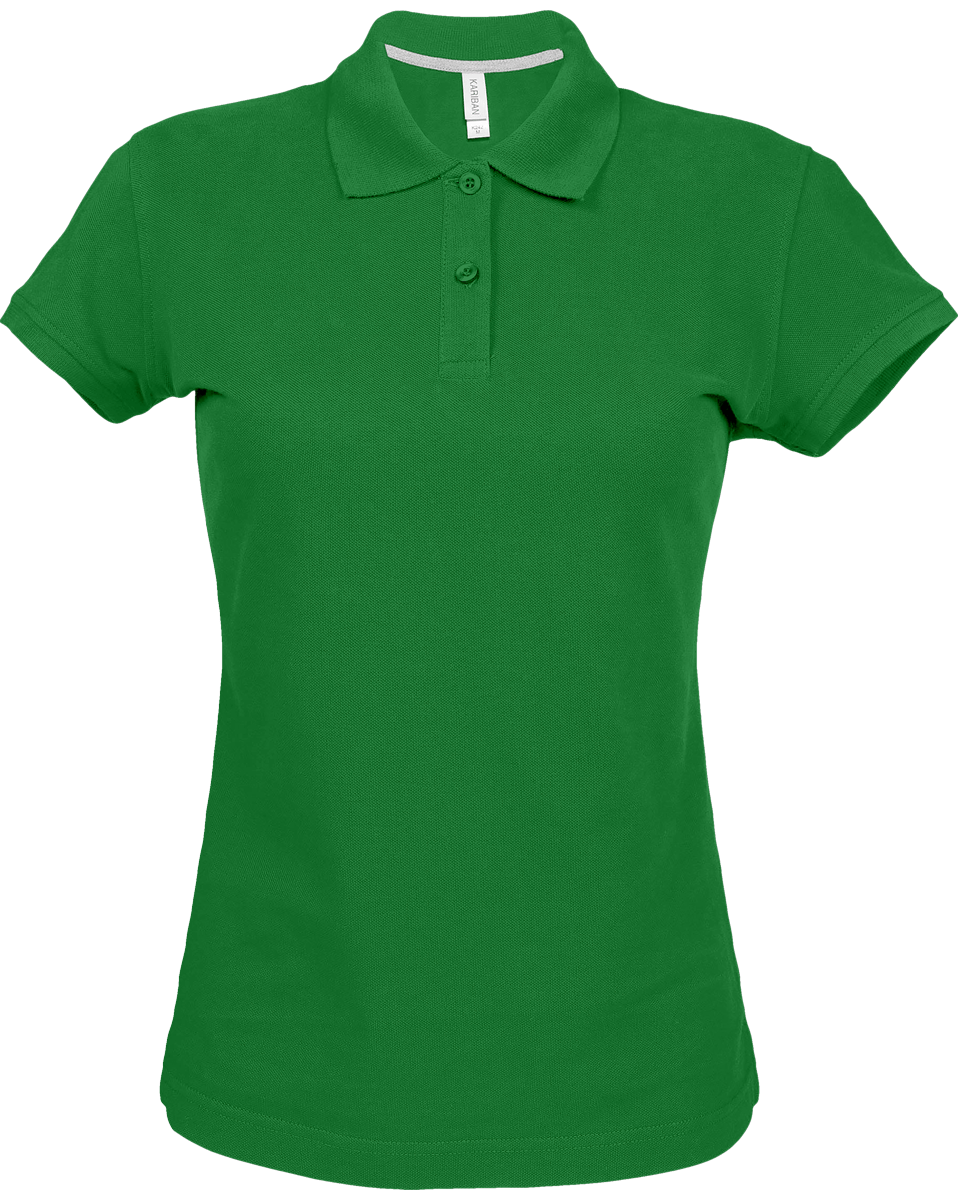 Personalised Thick Woman Polo Kelly Green