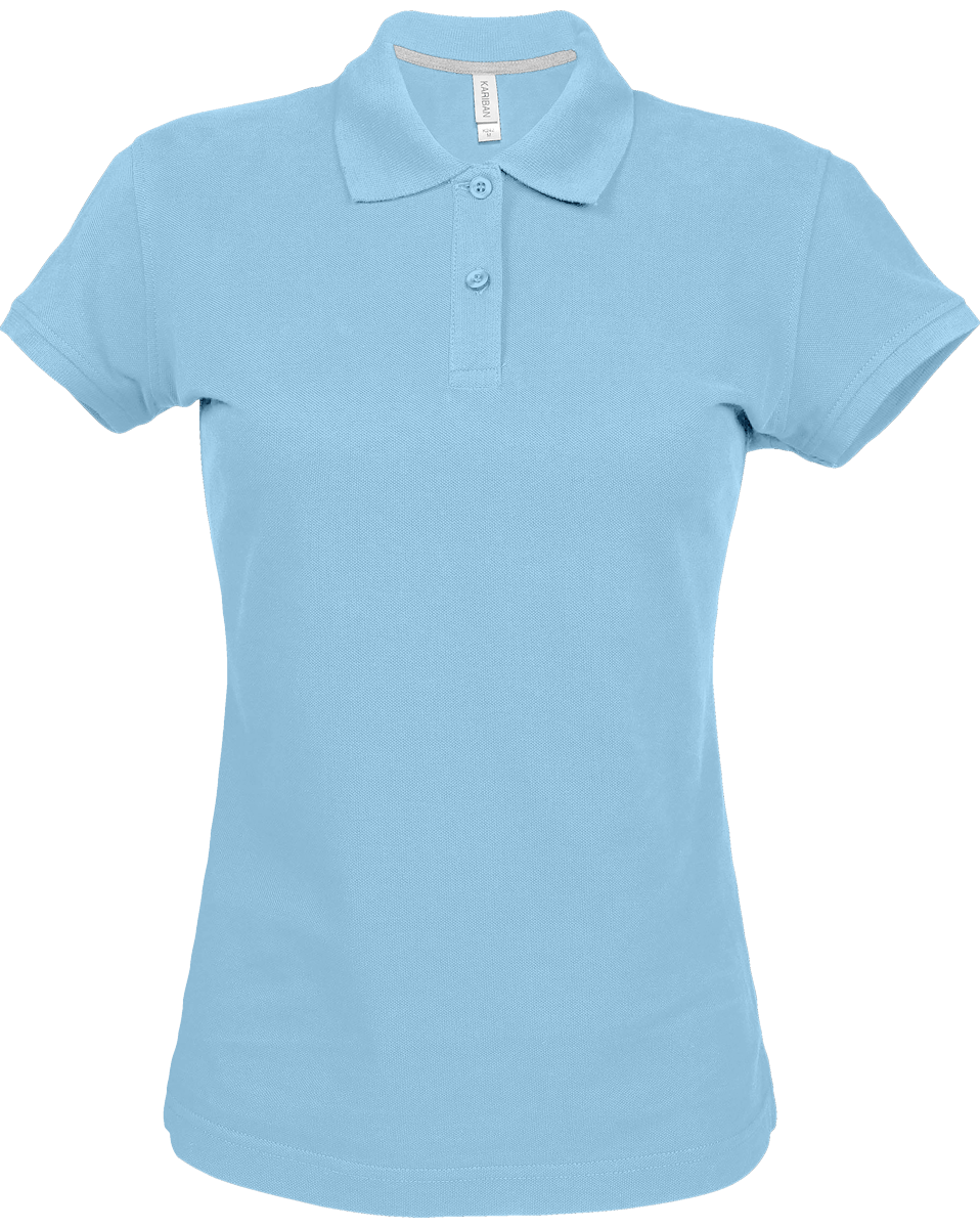 Personalised Thick Woman Polo Sky Blue