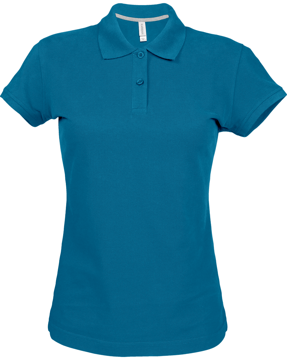 Personalised Thick Woman Polo Tropical Blue