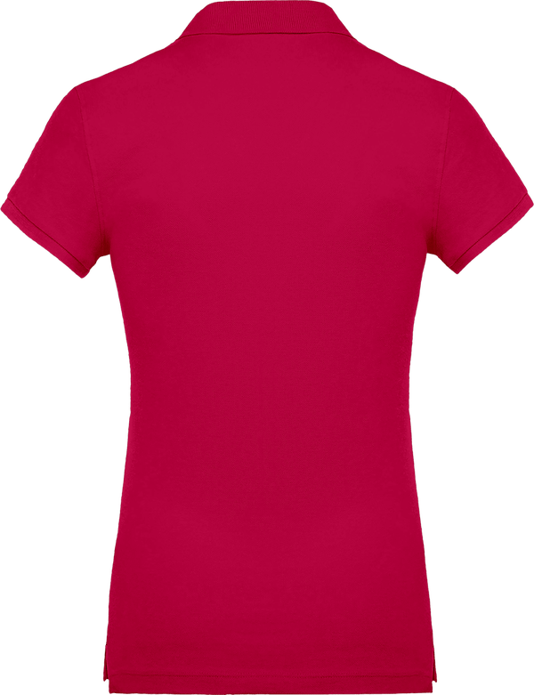 Polo femme 220g dos Fuchsia