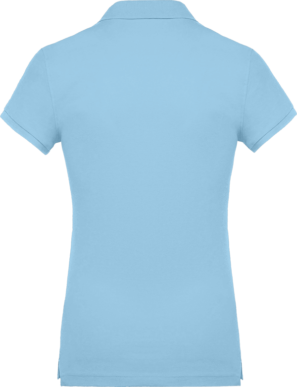 Polo femme 220g dos Sky Blue