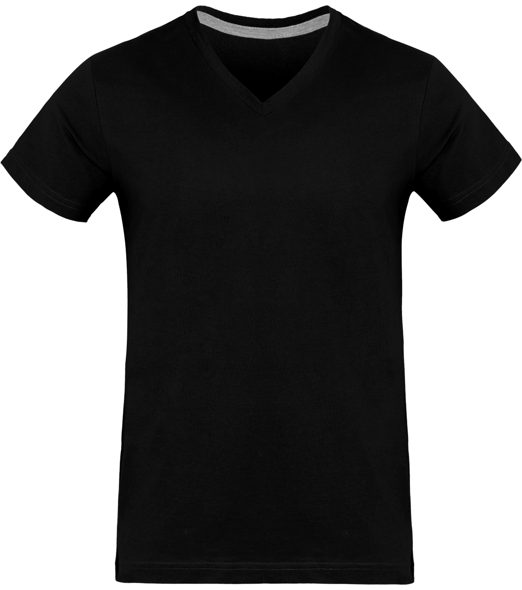 T-Shirt Col V Homme 180Gr  Black