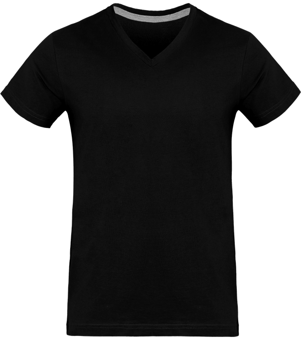 Men's V-Neck T-Shirt 180Gr Black