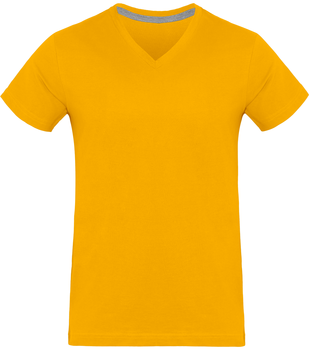 T-Shirt Col V Homme 180Gr  Yellow
