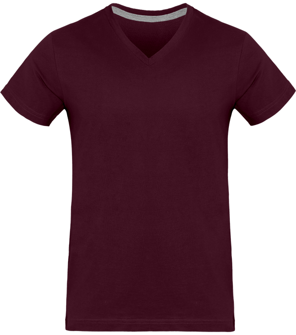 Men's V-Neck T-Shirt 180Gr Wine