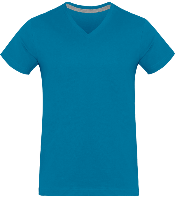 Men's V-Neck T-Shirt 180Gr Tropical Blue