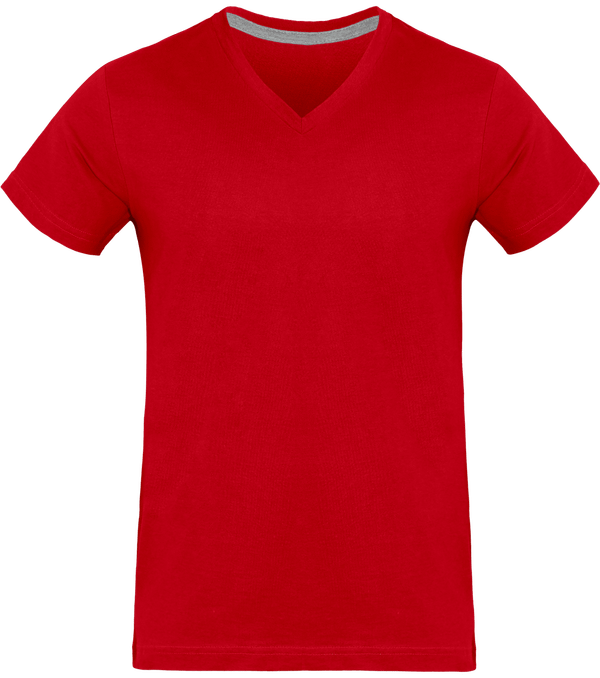 Men's V-Neck T-Shirt 180Gr Red