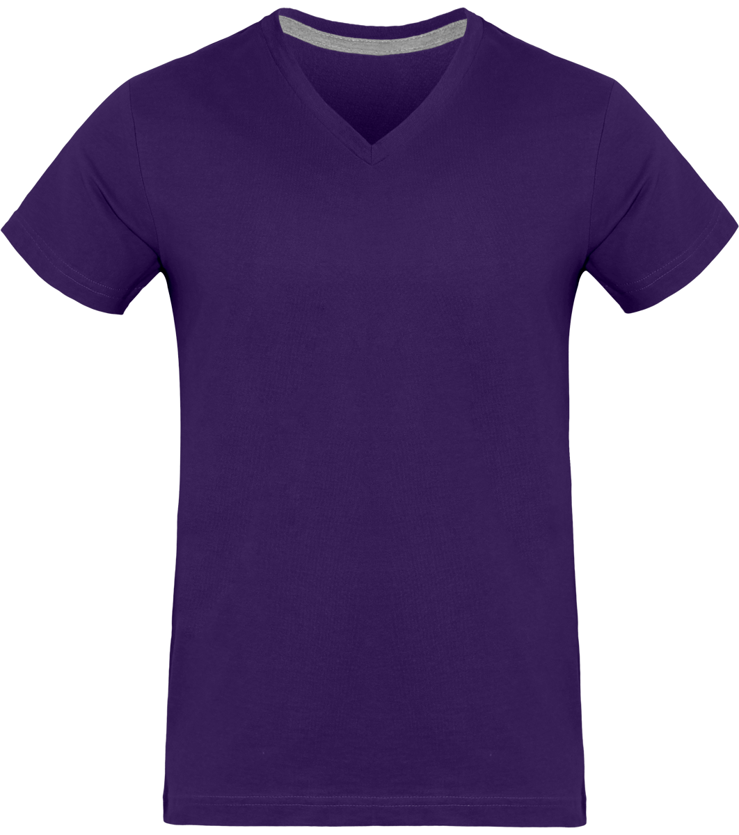 T-Shirt Col V Homme 180Gr  Purple