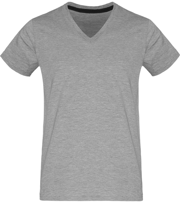 Men's V-Neck T-Shirt 180Gr Oxford Grey